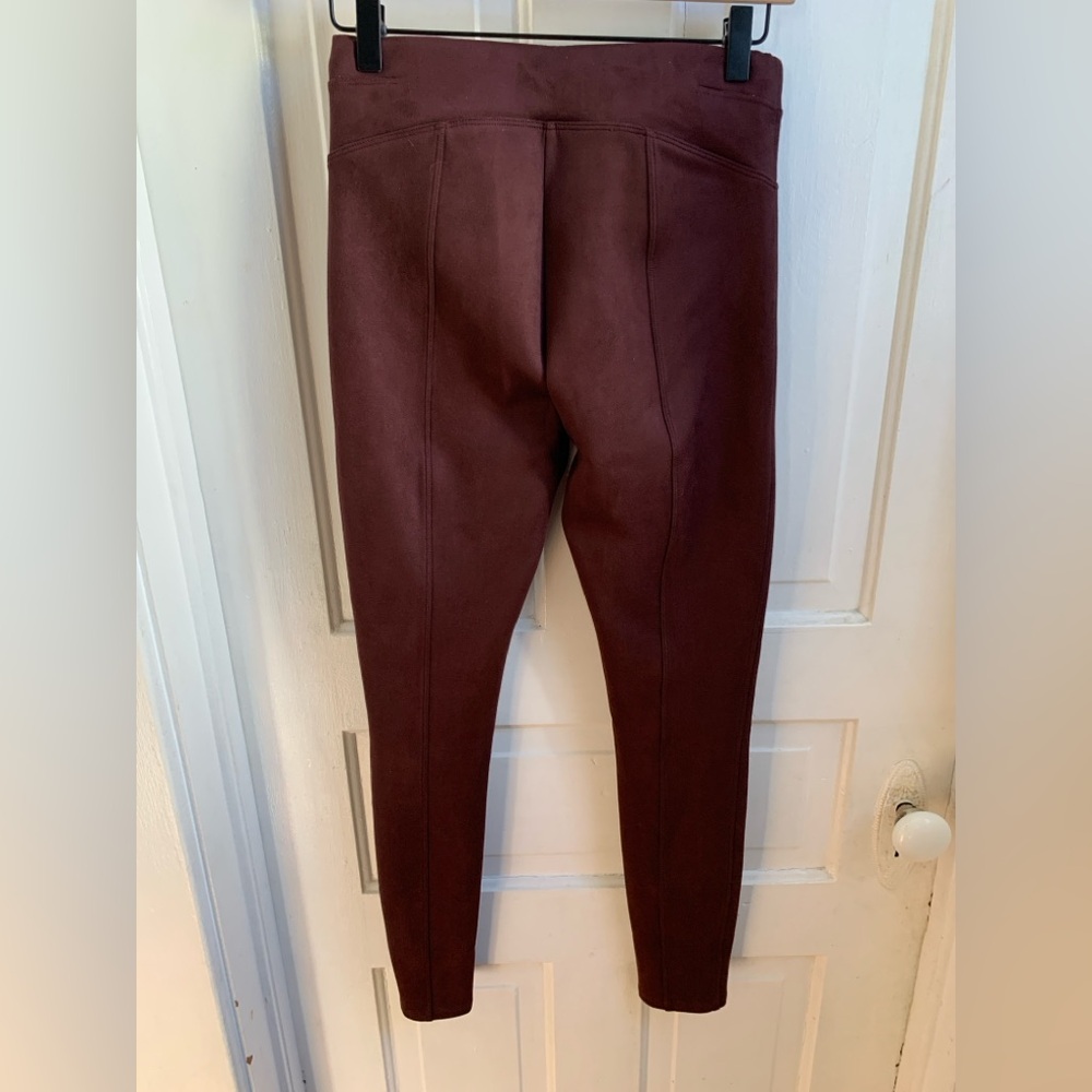 NWT Spanx Faux Suede Leggings Dark Terracotta Small - Picture 5 of 5